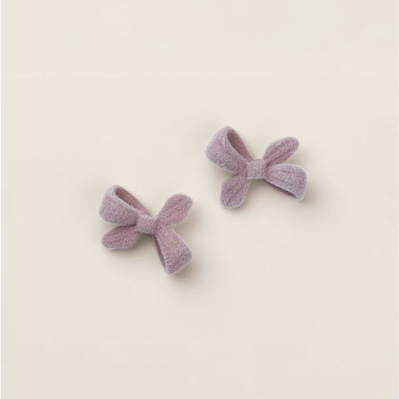Purple Pink Lilac Ribbon Earrings